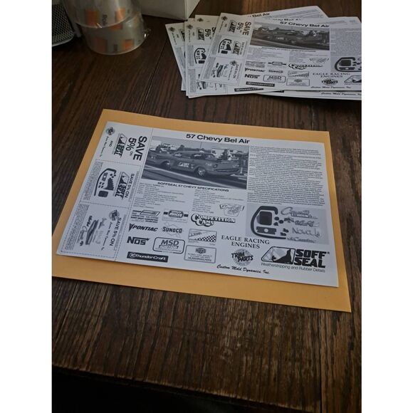 Vintage Rob Vandergriff Soffseal Racing Card w/ Coupons 12x8 Chevy Bel Air - Picture 2 of 2